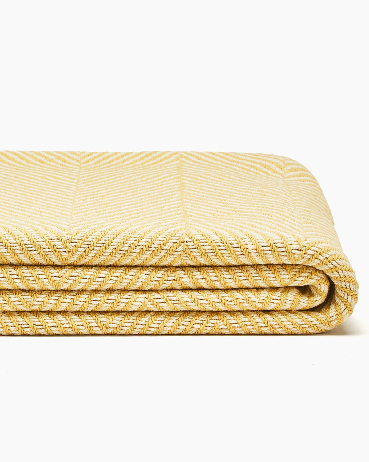 woven in the usa herringbone blanket throw in prairie yellow