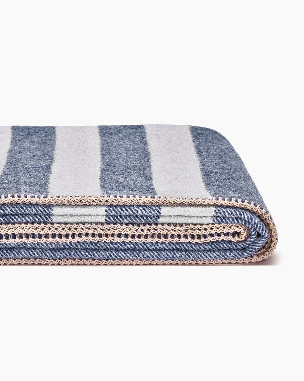 Folded Northwest Wool Throw (in the color Denim Blue).