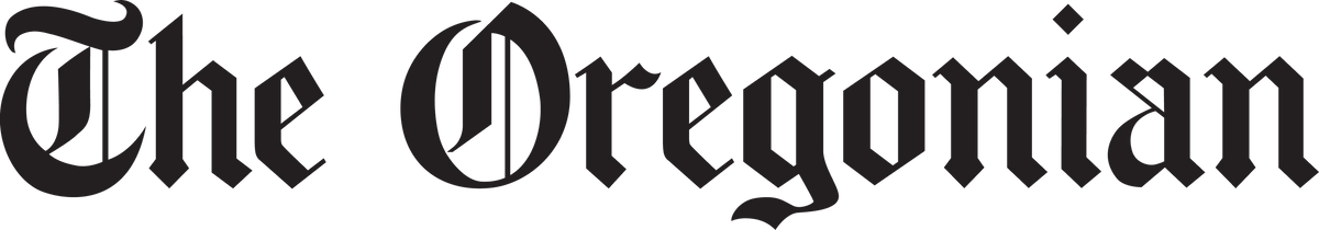 Logo of 'The Oregonian' newspaper in black text on a white background