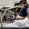 Video of sheeting fabric being cut and hand-sewn in New Jersey.